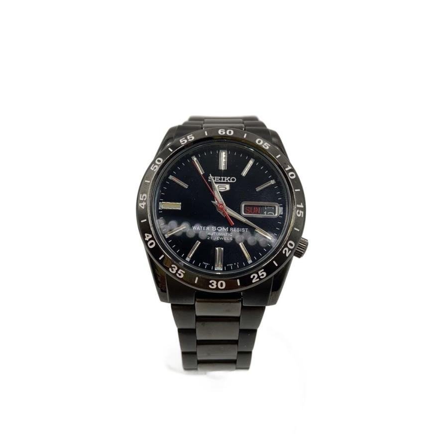 SEIKO◇自動巻腕時計/アナログ/ステンレス/BLK/BLK/7s26-02T0