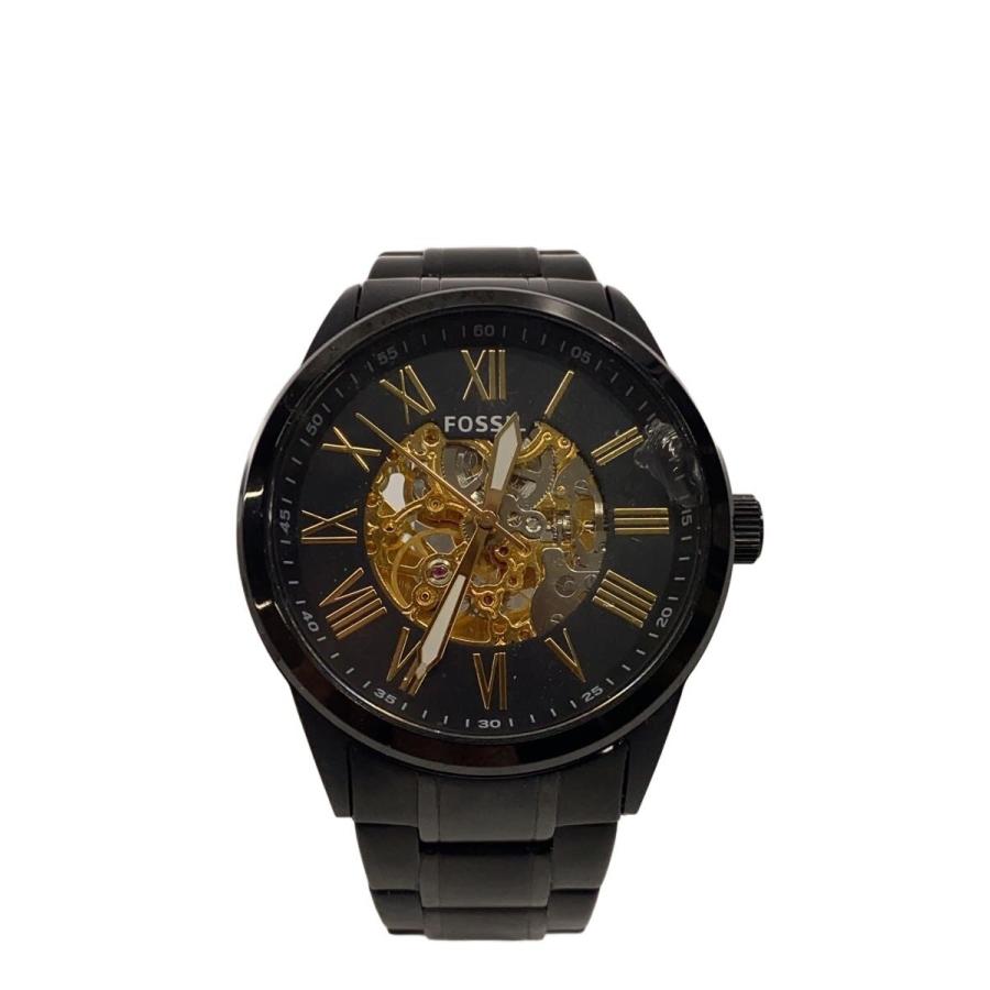 FOSSIL◇自動巻腕時計/アナログ/ステンレス/BLK/BLK/BQ2092 : セカンド