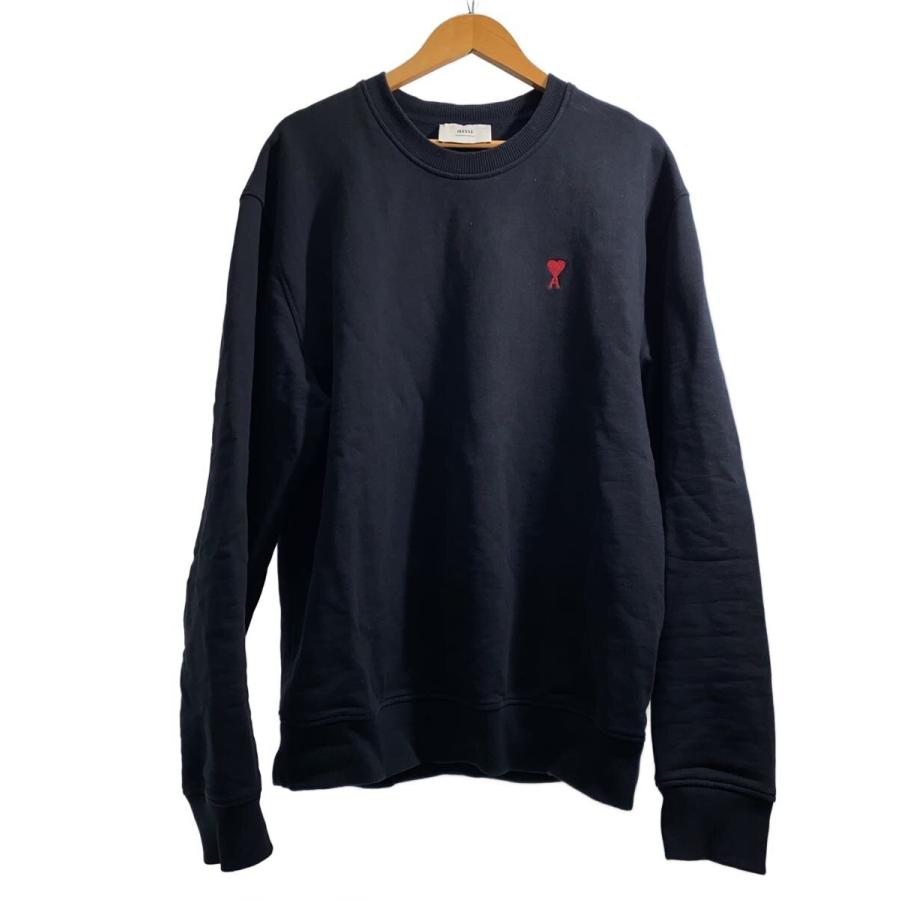 AMI PARIS◇スウェット/XL/コットン/BLK/無地/bfusw035.730 : セカンド 