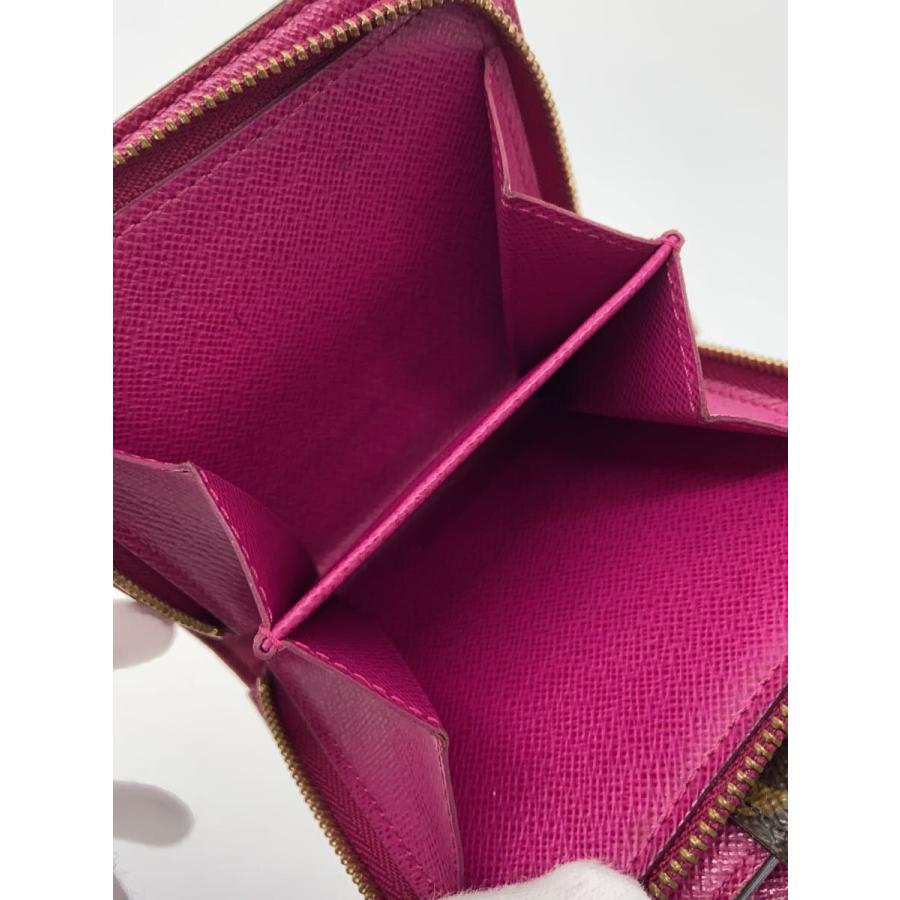 LOUIS VUITTON◇コンパクト・ジップ_モノグラム・ペルフォ_BRW/PVC/BRW