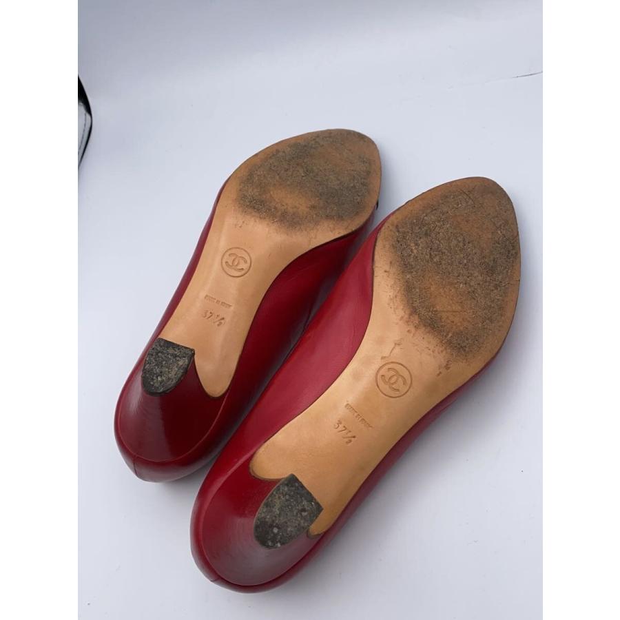 美品 CHANEL パンプス サイズ37 1/2 レザー レッド×ブラック CHANEL◇パンプス/37.5/RED/レザー : セカンドストリートYahoo!店