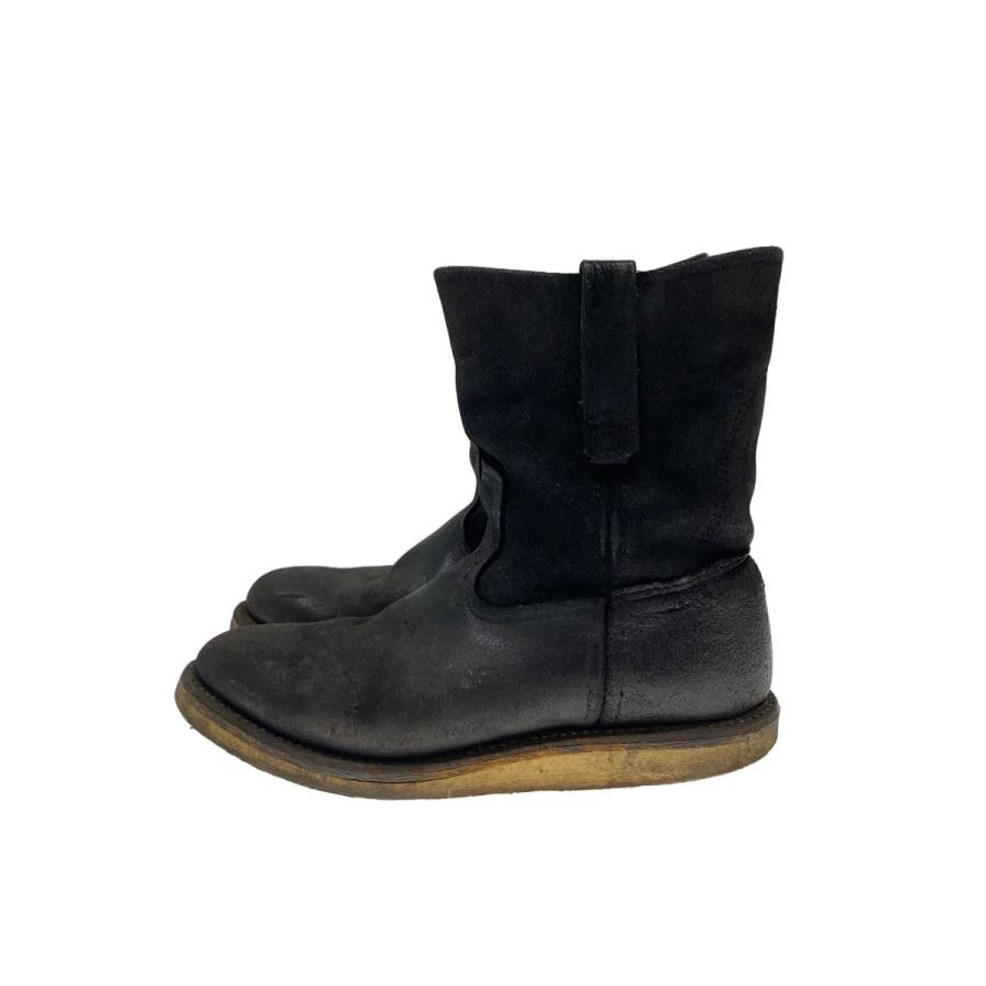 RED WING◇ペコスブーツ/US7.5/BLK/レザー/8168// : セカンド