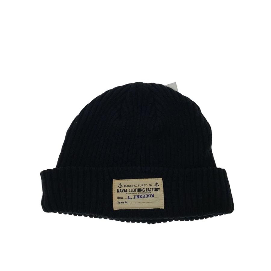 NAVAL CLOTHING FACTORY◇ニットキャップ/--/アクリル/BLK/無地/メンズ