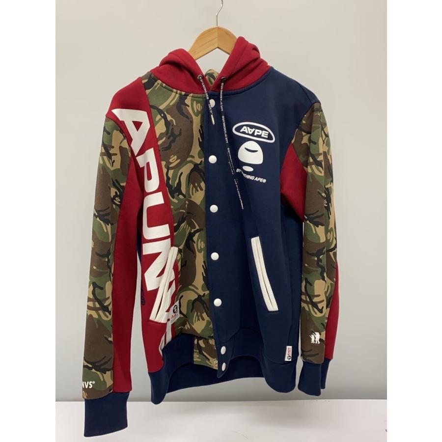 AAPE BY A BATHING APE◇スタジャン/XL/コットン/NVY/総柄