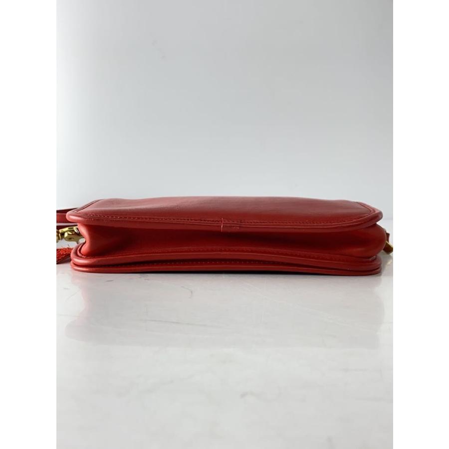 COACH◇ショルダーバッグ/レザー/RED/無地/044/オールドコーチ/ターン