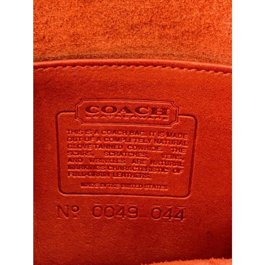 COACH◇ショルダーバッグ/レザー/RED/無地/044/オールドコーチ/ターン