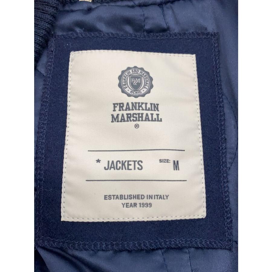 FRANKLIN&MARSHALL◇スタジャン/M/ウール/NVY/袖レザー切り替え 
