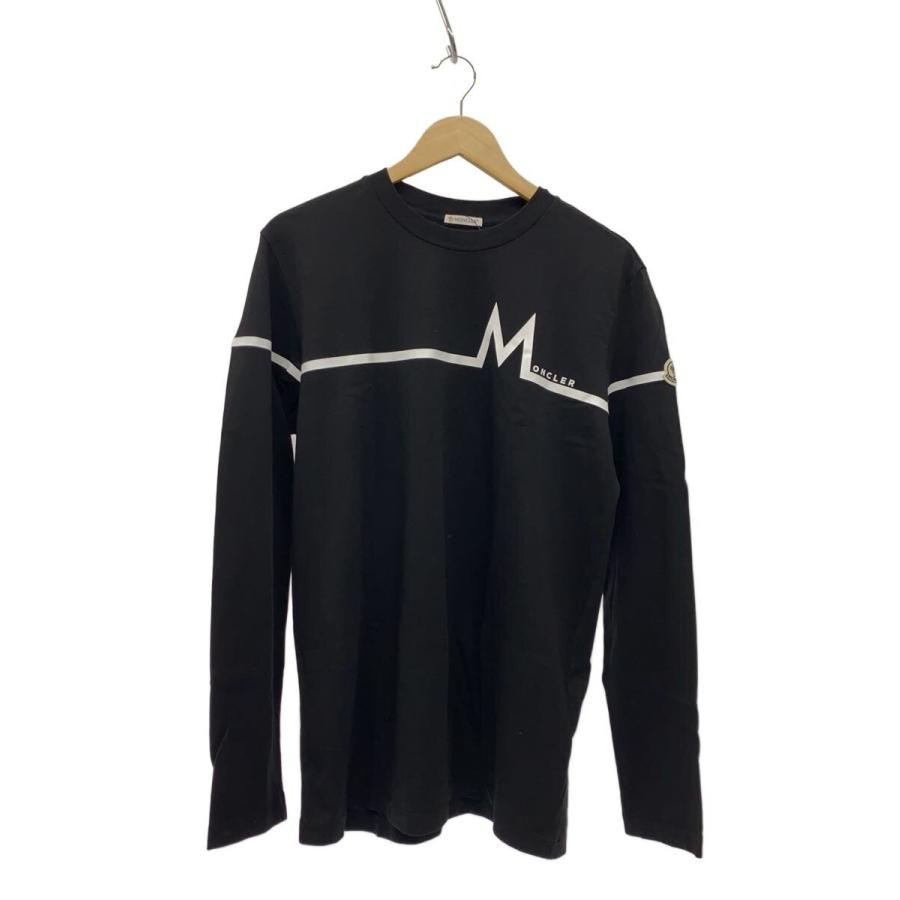 shiso様　Moncler 長袖チュニック 黒 MONCLER◇長袖Tシャツ/L/コットン/BLK/プリント/H20918D00003 8390T