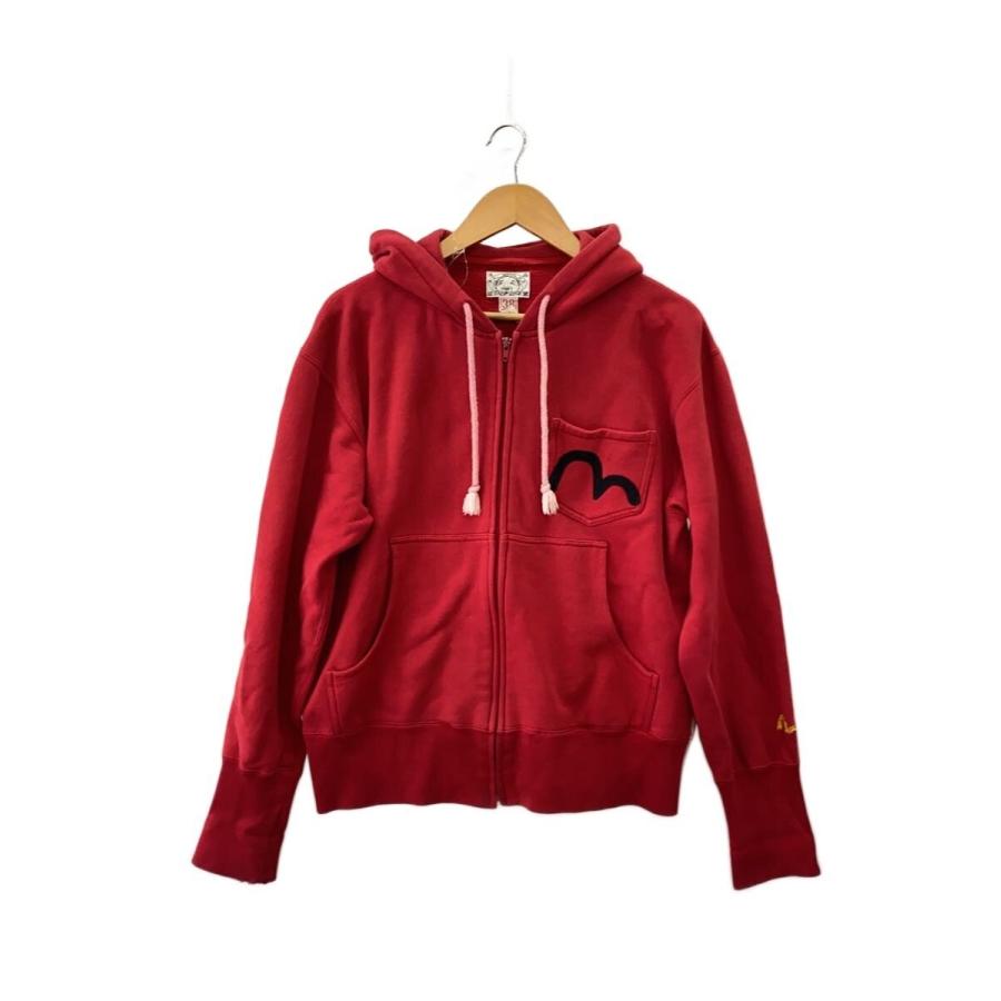 EVISU◇ジップパーカー/38/コットン/RED/無地// : セカンドストリート
