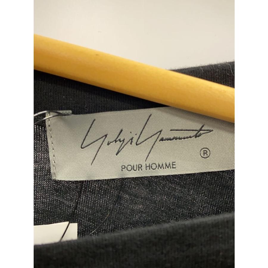 yohji yamamoto POUR HOMME◇カットソー/3/コットン/BLK/無地/HP-T33