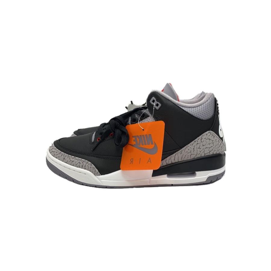 NIKE◇AIR JORDAN 3_エアジョーダン 3/26.5cm/BLK : セカンド 