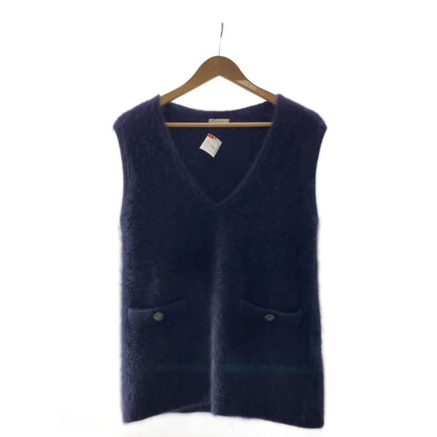 DES PRES◇ニットベスト(厚手)/FREE/ウール/NVY/22-02-44-02111