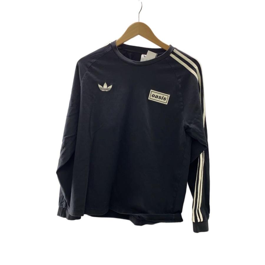 adidas◇長袖Tシャツ/L/コットン/BLK/KT3428/×Oasis/ツアースリー