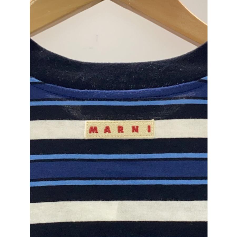 【美品】MARNI ストライプ ロングスリーブTシャツ 48 イタリア製 MARNI◇長袖Tシャツ/48/コットン/マルチカラー/ボーダー/HUMU0351QX