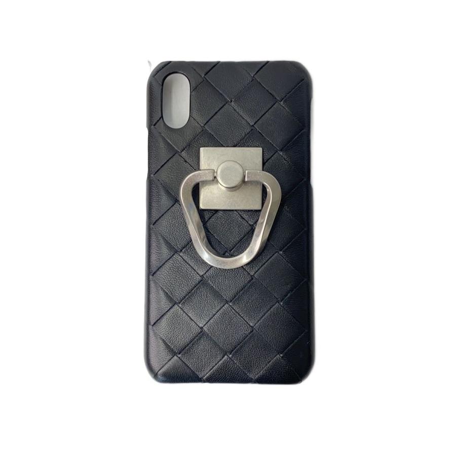 ◆ICチップ内蔵◆BOTTEGA VENETA イントレチャート ケース BOTTEGA VENETA◇小物/レザー/BLK/メンズ/スマホケース/イントレ