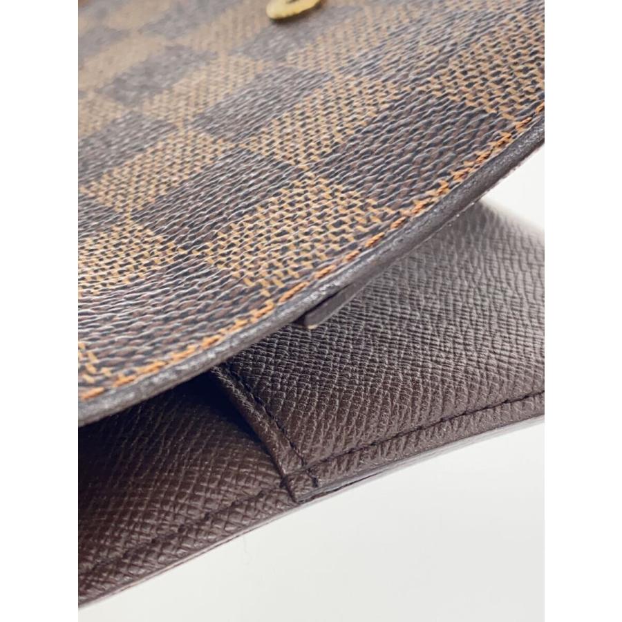 LOUIS VUITTON◇アジェンダMM_ダミエ・エベヌ_BRW/レザー/BRW 