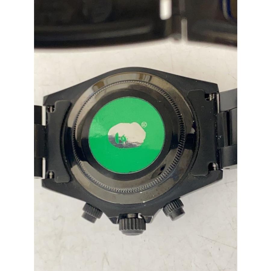 A BATHING APE◆自動巻腕時計/アナログ/--/SLV/BLKの画像