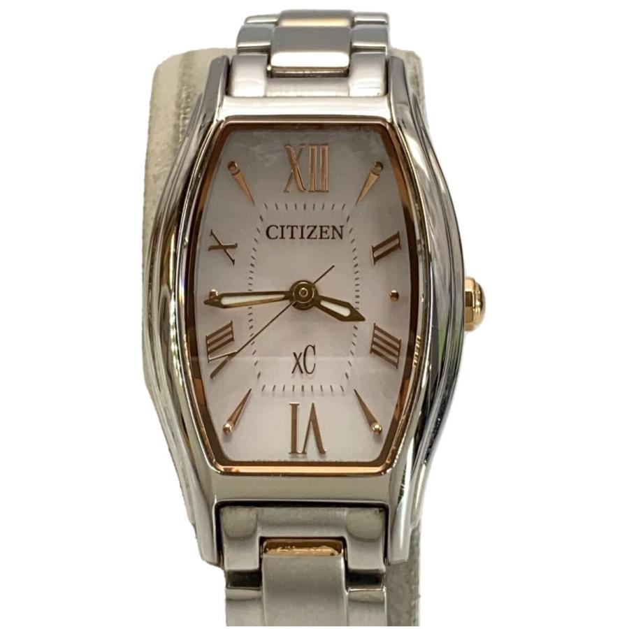 CITIZEN◇ソーラー腕時計/XC/アナログ/ステンレス/PNK/SLV/EW5544-51W