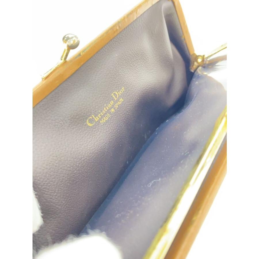 Christian Dior がま口 二つ折り財布 ハニカム柄 ベージュ Christian Dior◇がま口/ハニカム柄/財布/PVC/BEG/総柄/レディース