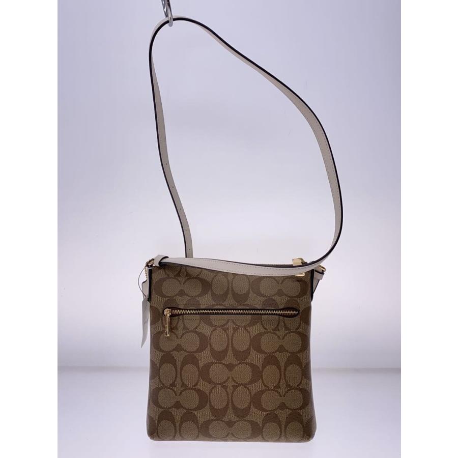 COACH ショルダーバッグ ベージュ⭐︎ COACH◇ショルダーバッグ/シグネチャー/馬車ロゴ/PVC/ベージュ/総柄