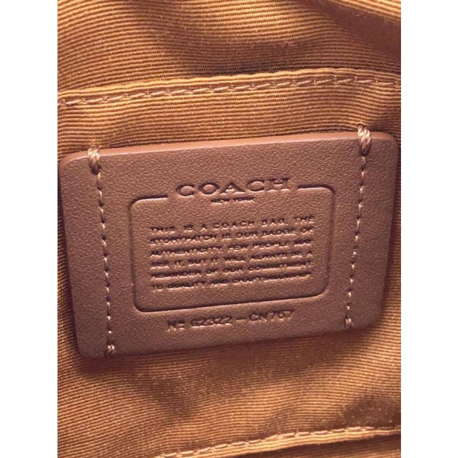 COACH◇ショルダーバッグ/シグネチャー/馬車ロゴ/PVC/ベージュ/総柄