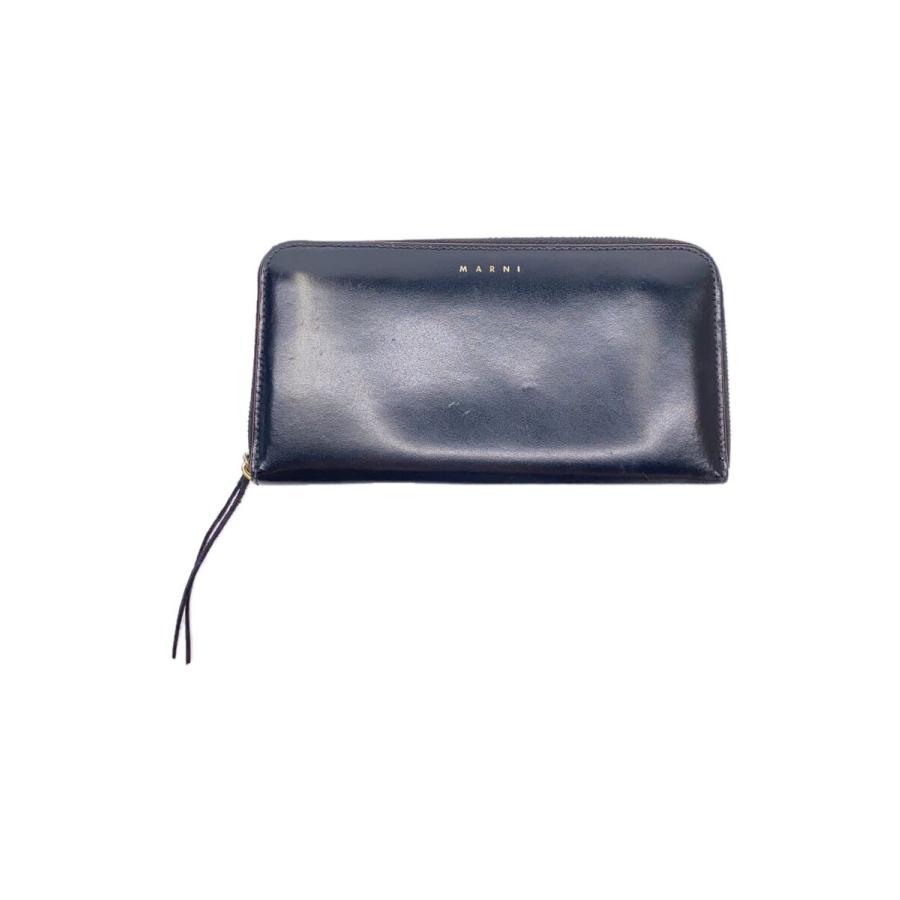 MARNI◇長財布/レザー/BLK/無地/メンズ : セカンドストリートYahoo!店