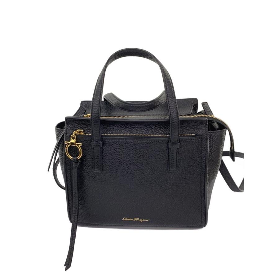 Salvatore Ferragamo◇エイミー/2WAY/レザー/BLK/無地/AU-21/F476