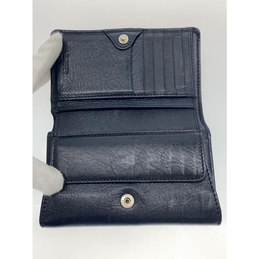 HIROFU◇2つ折り財布/レザー/BLK/レディース : セカンドストリート