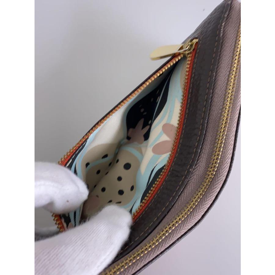 レディース 極美品 IANNE イアンヌ オリビア 2way レザー いちご柄 トープ
