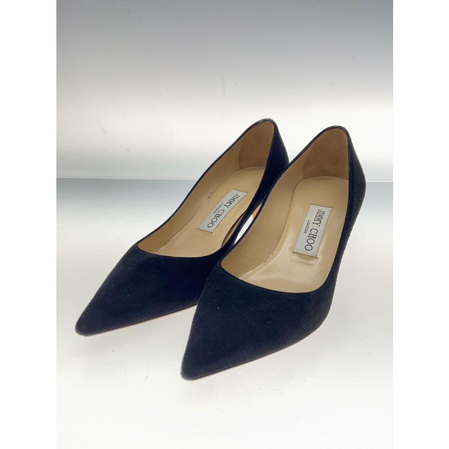 JIMMY CHOO◇AZA/パンプス/36/BLK/スウェード : セカンドストリート