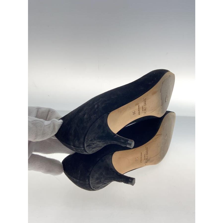 ジミーチュウ AZA スエードレザー パンプス ブラック 37.5/24.5cm JIMMY CHOO◇AZA/パンプス/36/BLK/スウェード : セカンドストリート