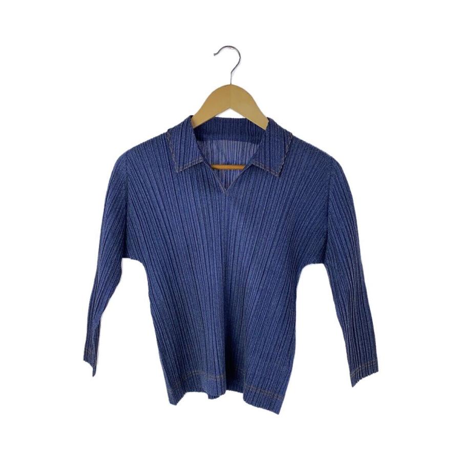 PLEATS PLEASE ISSEY MIYAKE◇COTTON DENIM/長袖カットソー/3