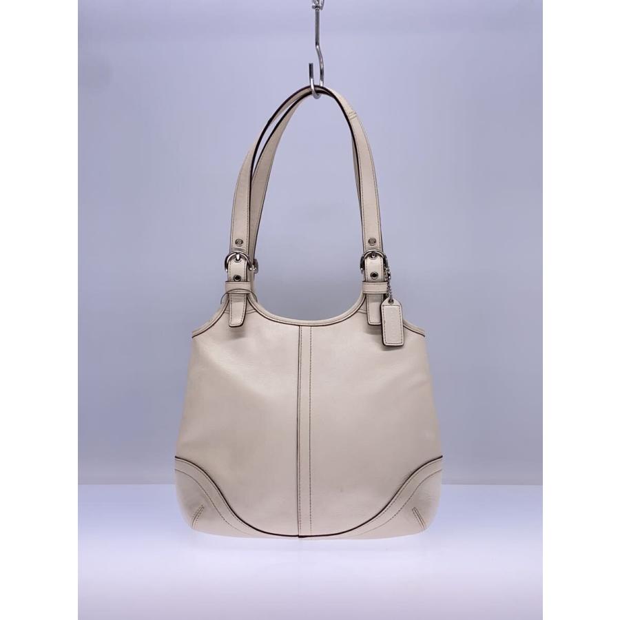 COACH ハンドバッグ レザー ホワイト COACH◇ハンドバッグ/レザー/WHT/無地/4983// : セカンドストリート