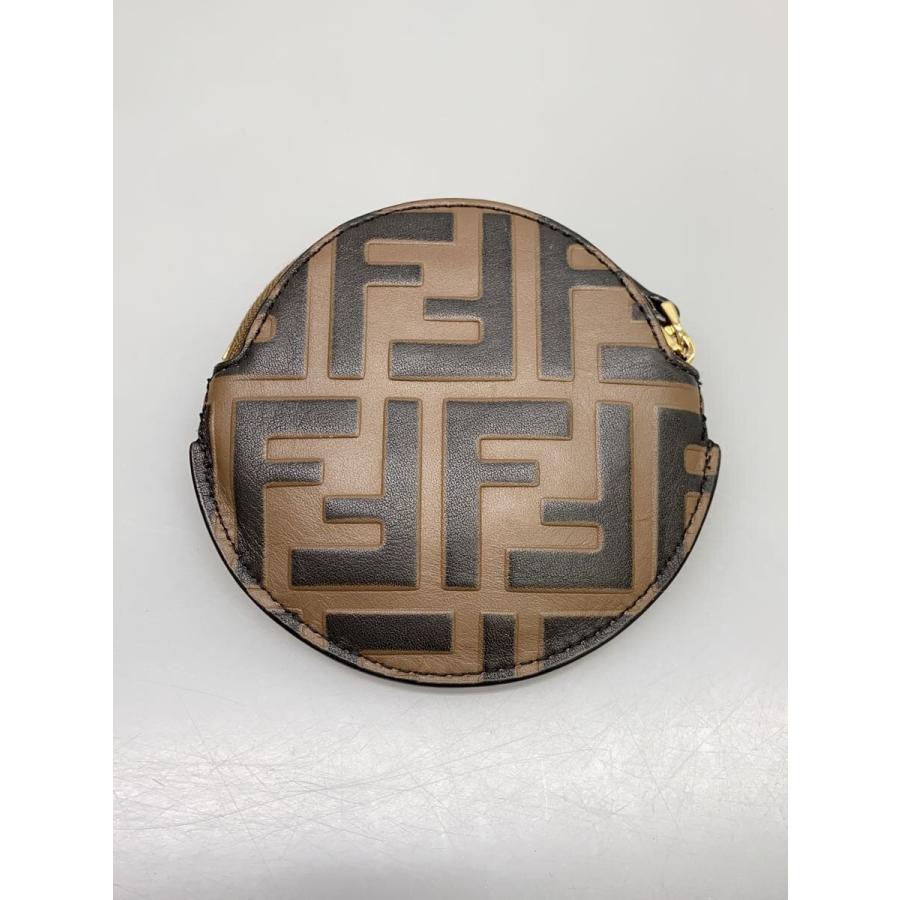 FENDI フェンディ ケース 小銭入れ ズッカ柄 FENDI◇コインケース/レザー/BRW/ズッカ柄/レディース/8M0444
