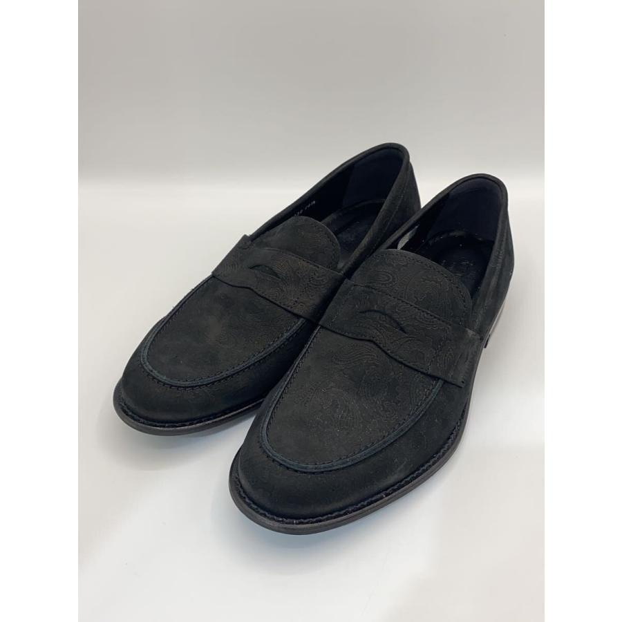 KENFORD◇コインローファー/ペイズリー/26.5cm/BLK/レザー/K039BY