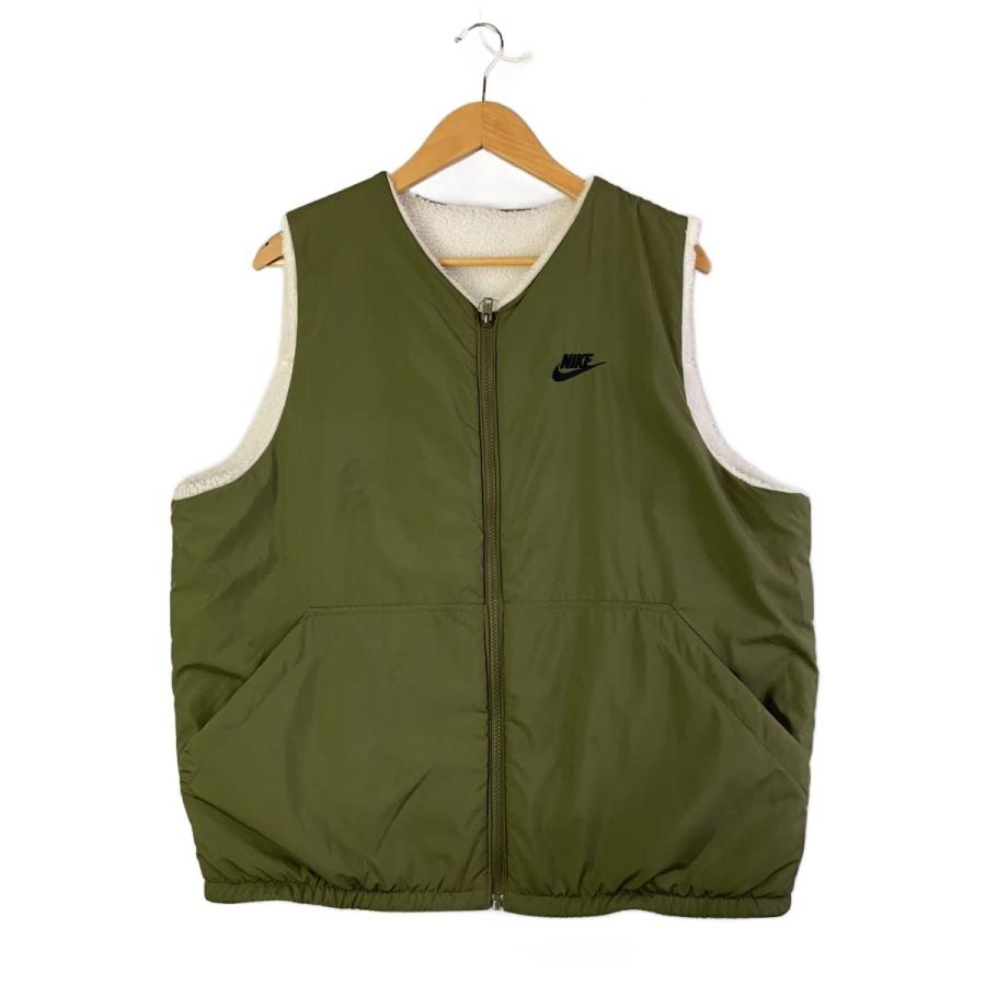 NIKE◇フリースベスト/XL/ポリエステル/KHK/無地/DQ4879-133