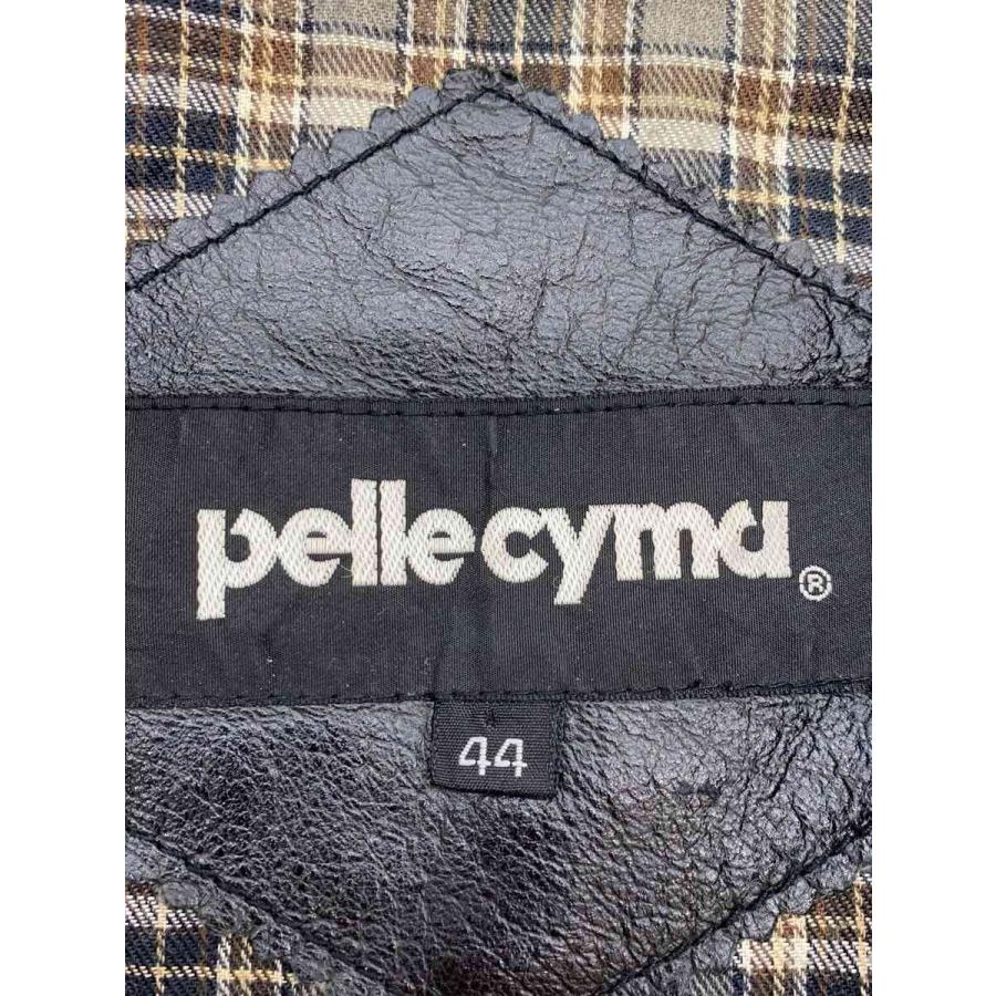 Pelle Cyma◇レザージャケット・ブルゾン/40/豚革/BLK/無地/F4835 