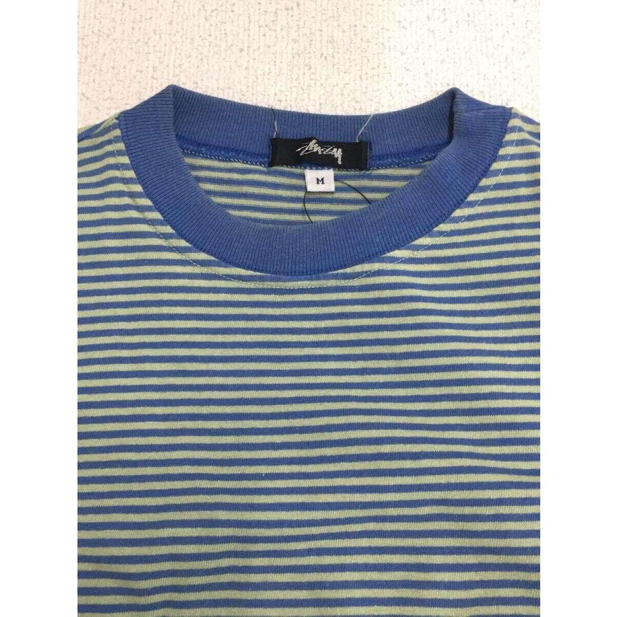 STUSSY◆80s/黒タグ/初期タグ/OLD/ポケットTシャツ/M/コットン/BLU/ボーダー｜ssol-shopping｜07