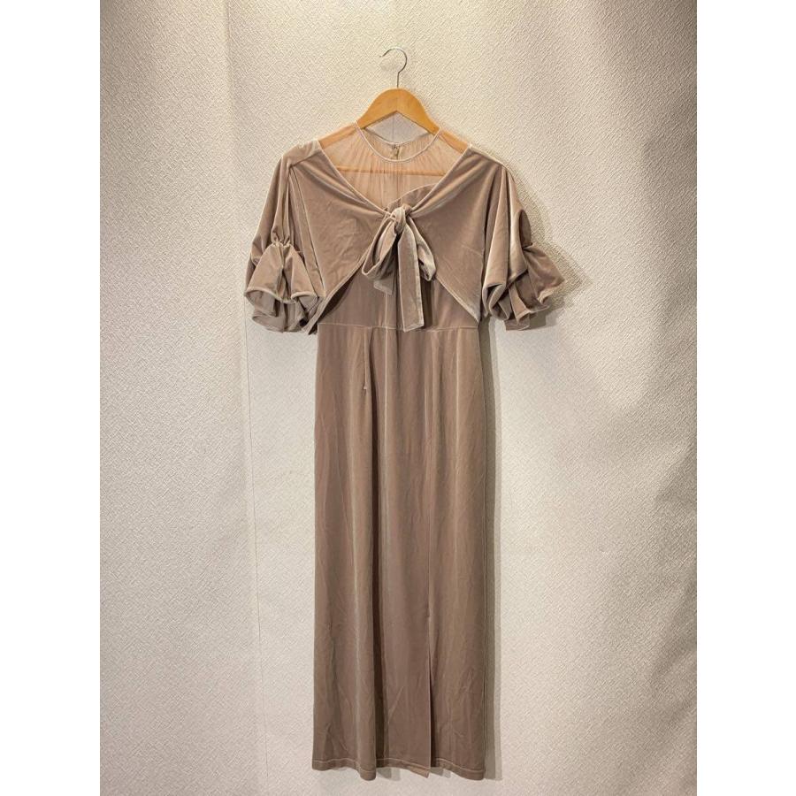 AMERI◇2WAY CURVE VELOURS DRESS/2点セット/ワンピース/M 