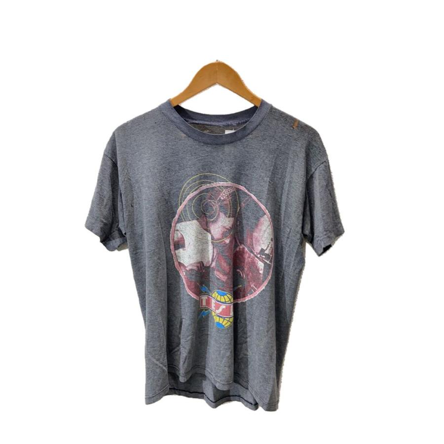 80s/TESLA/1989 WORLD TOUR/バンドTシャツ/コットンポリ/GRY