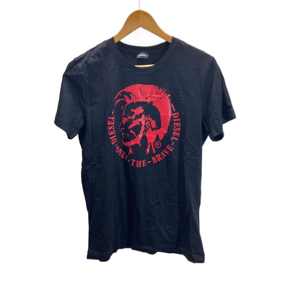 DIESEL◇ブレイブマン/Tシャツ/L/コットン/BLK/s.c.ae000023