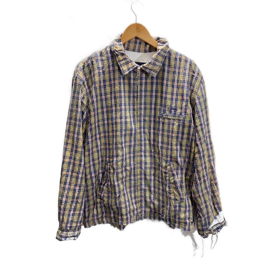 STUSSY◇90s/紺タグ/OLD/USA製/ボロ/スウィングトップ/裏パイル