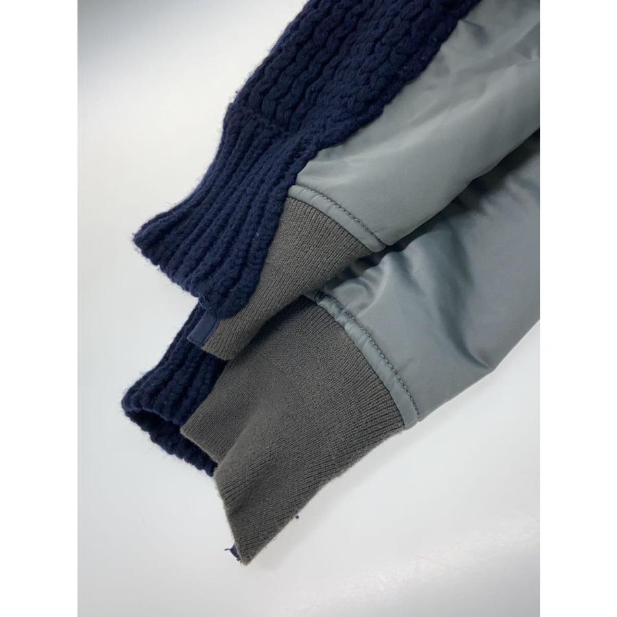 sacai◇ブルゾン/4/ウール/ネイビー/23-03165M/ニット切替ブルゾン