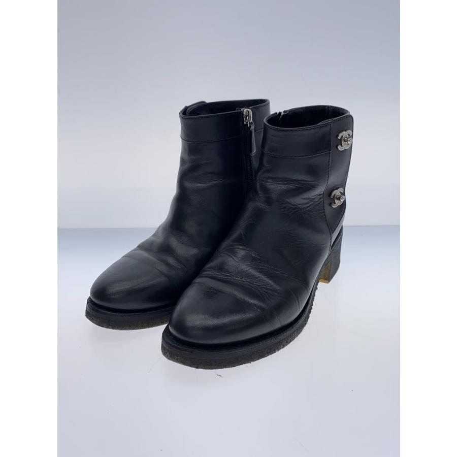 CHANEL◇ブーツ/37/BLK/レザー// : セカンドストリートYahoo!店 - 通販