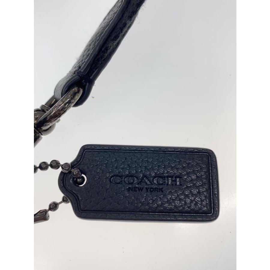 COACH◇ショルダーバッグ/レザー/BLK/無地/チャーター クロスバッグ