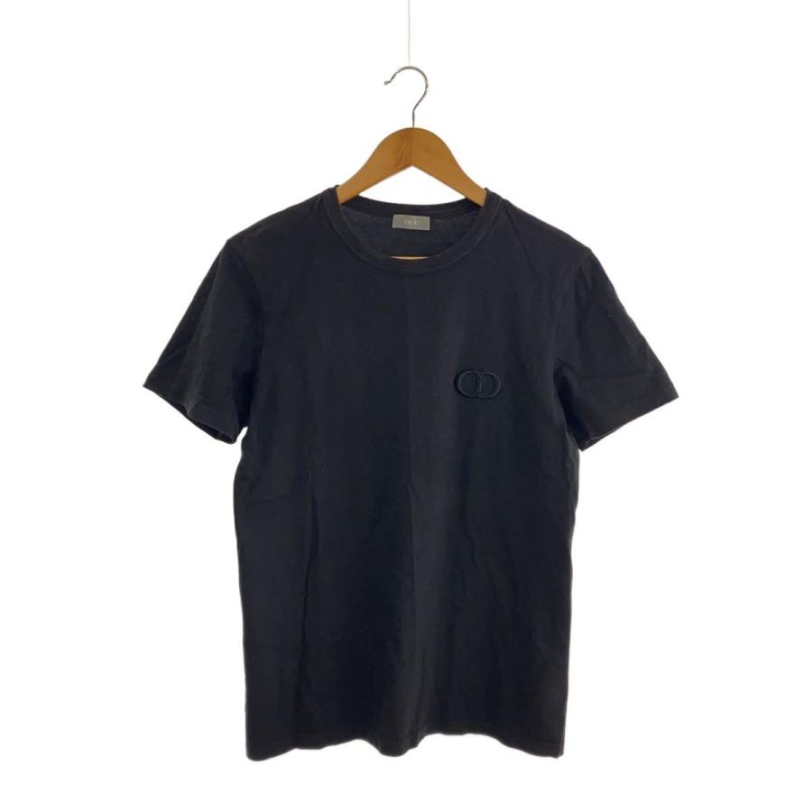 Christian Dior◇Tシャツ/S/コットン/BLK/無地/013J600A0677 