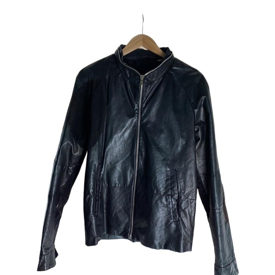 DIESEL BLACK GOLD レザージャケット 48 DIESEL BLACKGOLD◇レザージャケット・ブルゾン/48/牛革/BLK/無地