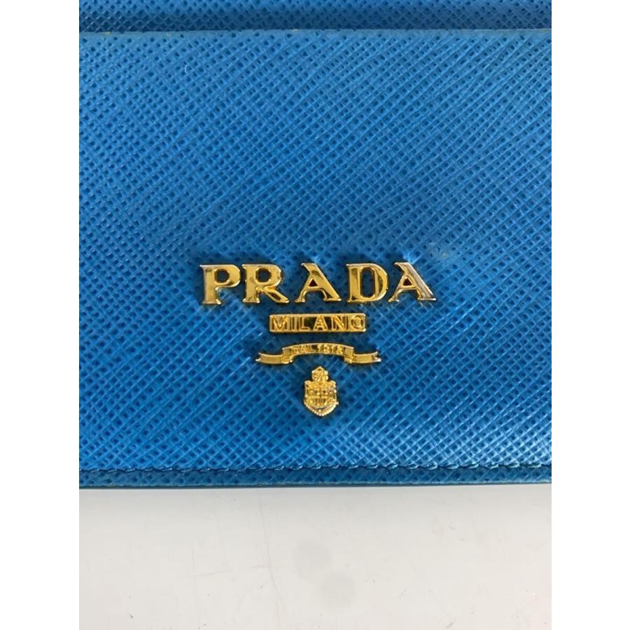PRADA◇サフィアーノ/カードケース/--/BLU/レディース// : セカンド
