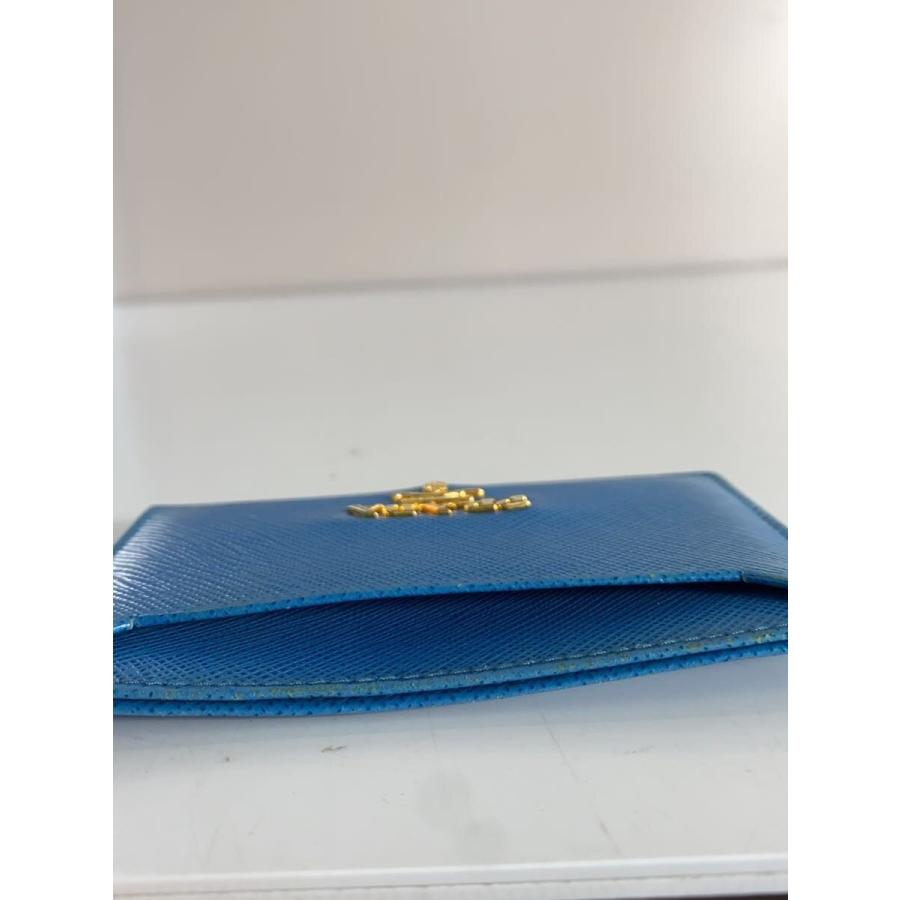 PRADA◇サフィアーノ/カードケース/--/BLU/レディース// : セカンド