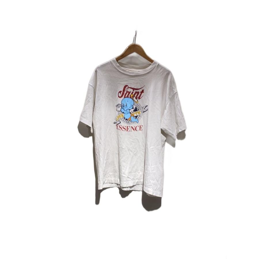 SAINT MICHAEL◇25ss/SS TEE/BABY MICHAEL/L/コットン/WHT/SM-HR1-0000